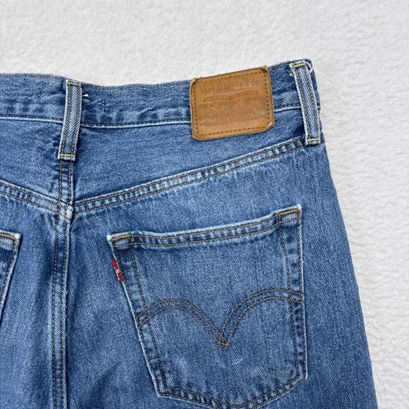 Levis Ribcage Wedgie Wide Leg Jeans Womens Size 30 Denim Medium Wash Casual - Picture 3 of 9